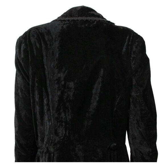 Vintage Y2K JEANNIE NITRO Black Velvet Whimsy Gothic Cloak Long Jacket sz M /005 - Picture 6 of 11